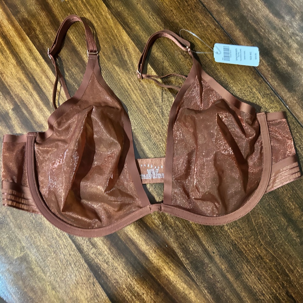 SOMA Tell Tale Daredevil plunge Sheer Lace Bra 40C